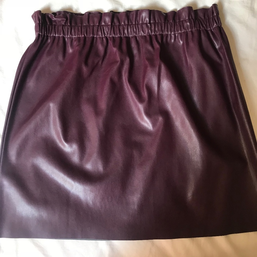 Plum Pleather Skirt *NWT*